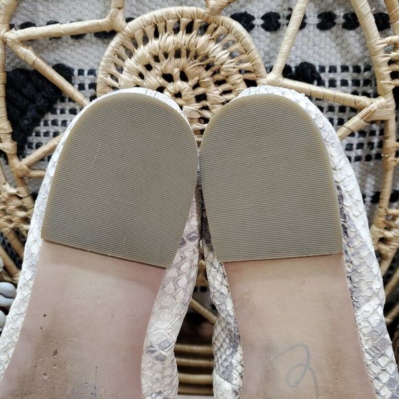 Sam Edelman Felicia Ballet Flats Snake Print Leather Career Comfort Womens 8.5M - Picture 8 of 13
